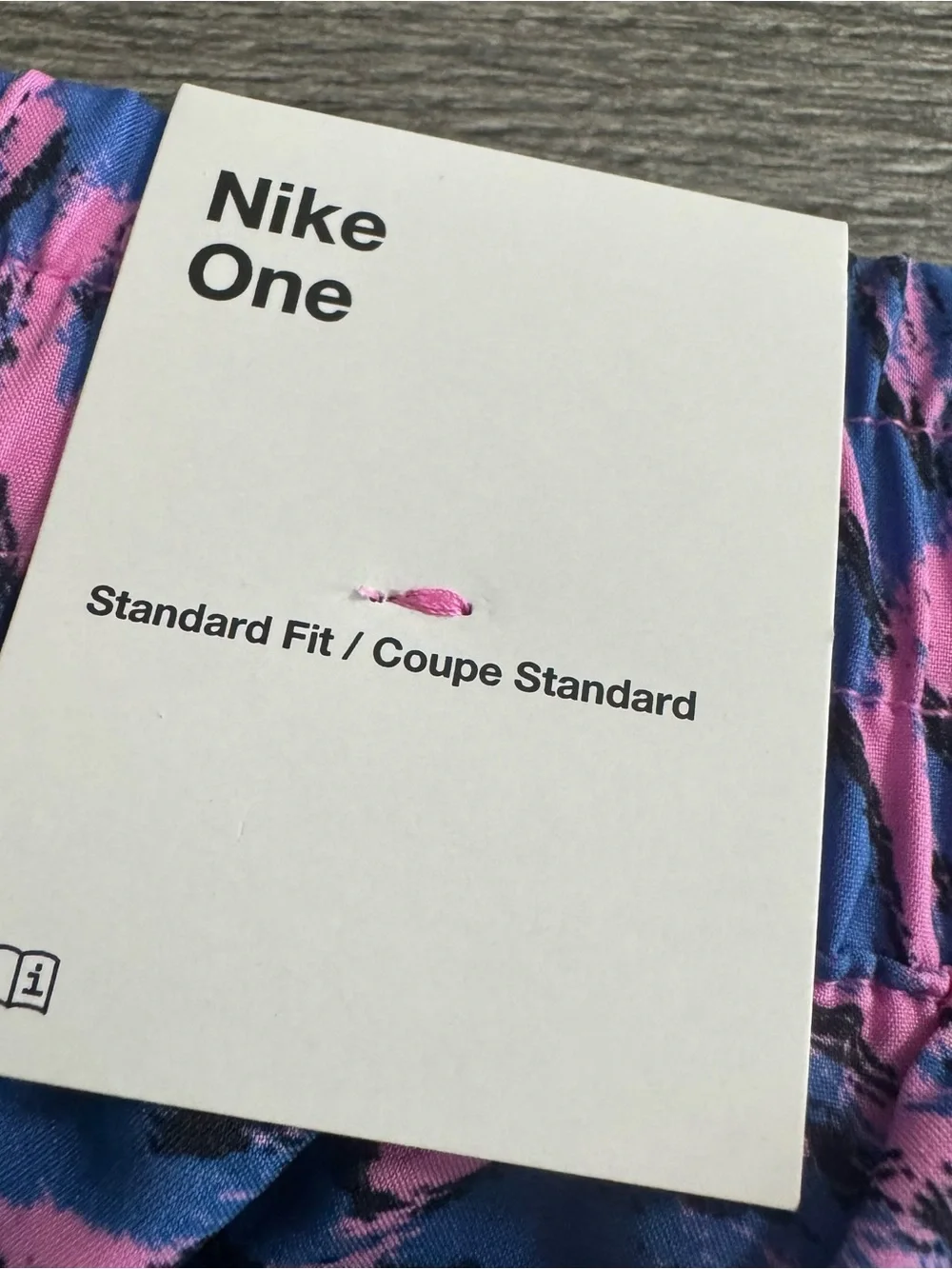 Nike One Kids Girls Woven High-Waisted Shorts Dri-fit Pink/blue Sz L Brief Lined